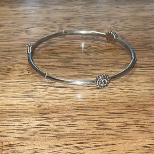 Vintage Brighton Silver CZ Bangle